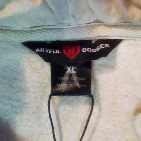 Artful Dodger Ancient Rustic Gothic Graphic Design Spray Hoodie Men's XL Wheat - Picture 13 of 16